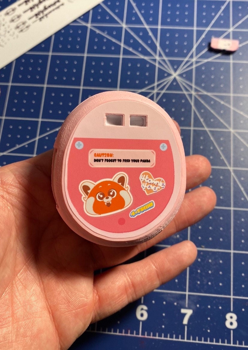 Turning Red Tamagotchi with Charm - Tamagotchi Smart full cover case.