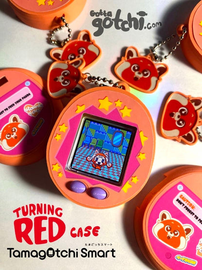 Turning Red Tamagotchi with Charm - Tamagotchi Smart full cover case.