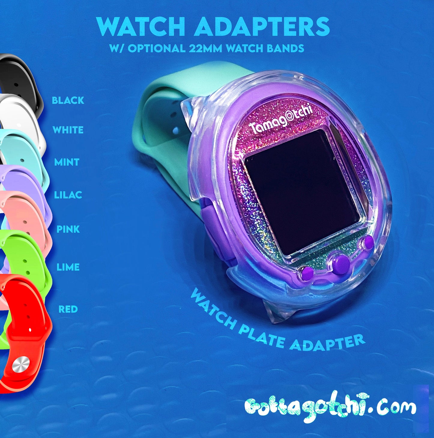 CLEAR CASES & watch adapters for Tamagotchi Smart! (custom faceplates and charms available!)